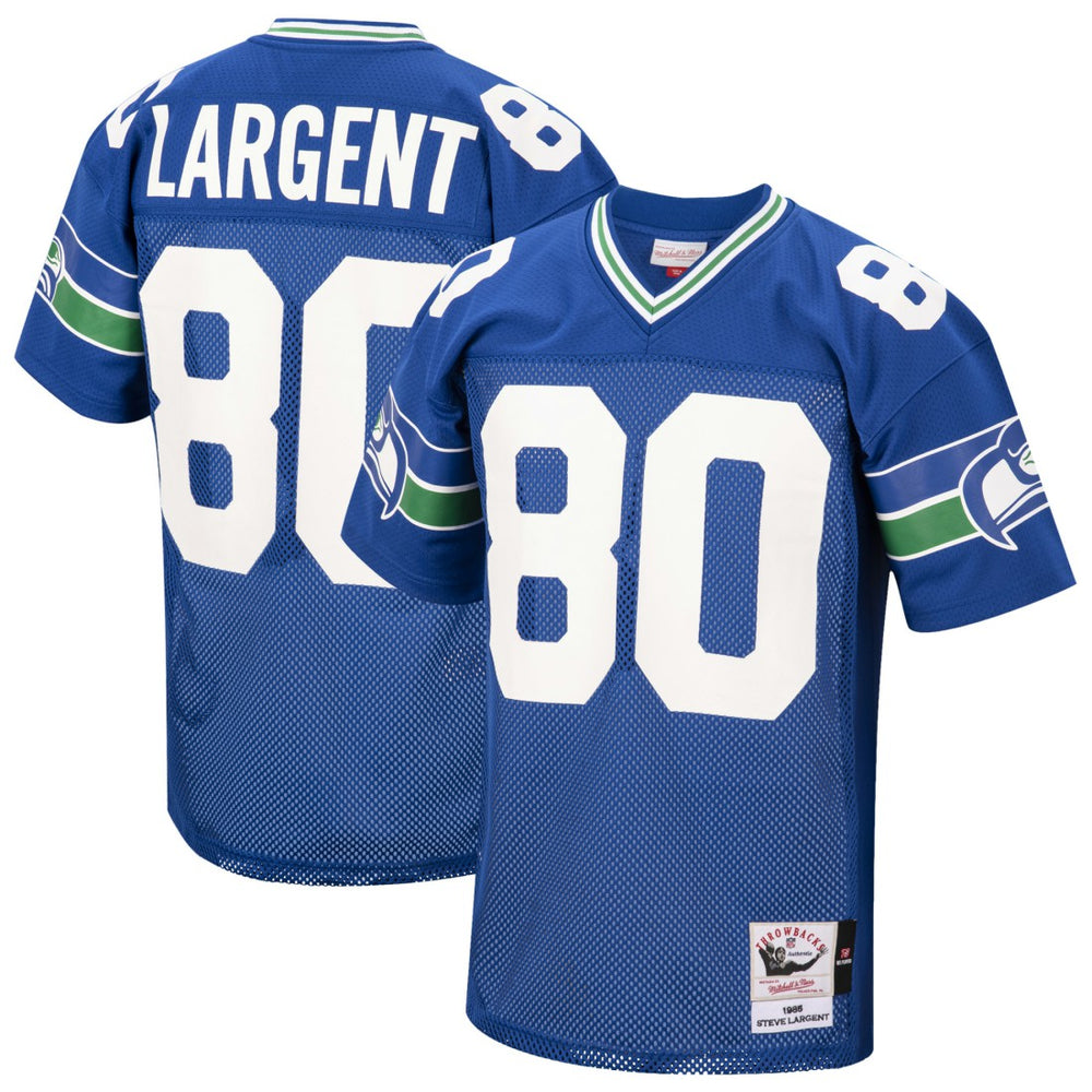 Mitchell & Ness Steve Largent Seattle Seahawks 1985 Authentic Throwback Retired Player Jersey Royal