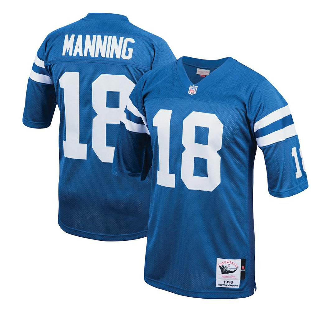 Mitchell & Ness Peyton Manning Indianapolis Colts 1998 Authentic Throwback Retired Player Jersey Royal
