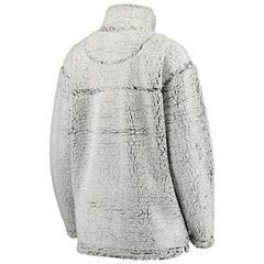 Chicago Bears Women's Sherpa Quarter-Zip Pullover Jacket Gray