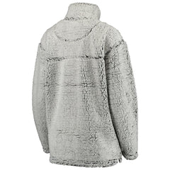 Kansas City Chiefs Women's Sherpa Quarter-Zip Pullover Jacket Gray
