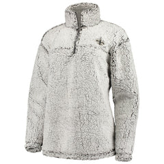 New Orleans Saints G-III 4Her by Carl Banks Women's Sherpa Quarter-Zip Pullover Jacket Gray