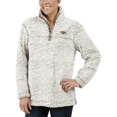 Baltimore Ravens G-III 4Her by Carl Banks Women's Sherpa Quarter-Zip Pullover Jacket Gray