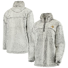 Minnesota Vikings Women's Sherpa Quarter-Zip Pullover Jacket Gray
