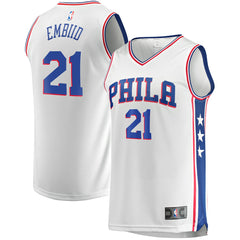Joel Embiid Philadelphia 76ers Replica Jersey Association Edition White | Fanatics Lifestyle