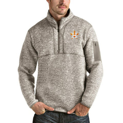 Houston Astros Antigua Fortune Quarter-Zip Pullover Jacket - Oatmeal - MLB Lifestyle