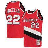 Clyde Drexler Portland Trail Blazers 1983/84 Hardwood Classics Swingman Jersey Red | Mitchell & Ness