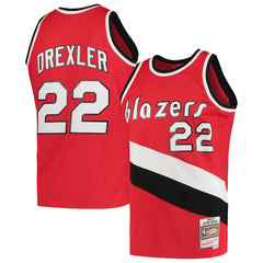 Clyde Drexler Portland Trail Blazers 1983/84 Hardwood Classics Swingman Jersey Red | Mitchell & Ness