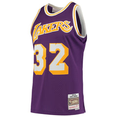Magic Johnson Los Angeles Lakers 1984/85 Hardwood Classics Swingman Jersey Purple | Mitchell & Ness Lifestyle