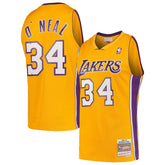Shaquille O'Neal Los Angeles Lakers Hardwood Classics Swingman Jersey Gold | Mitchell & Ness for sale