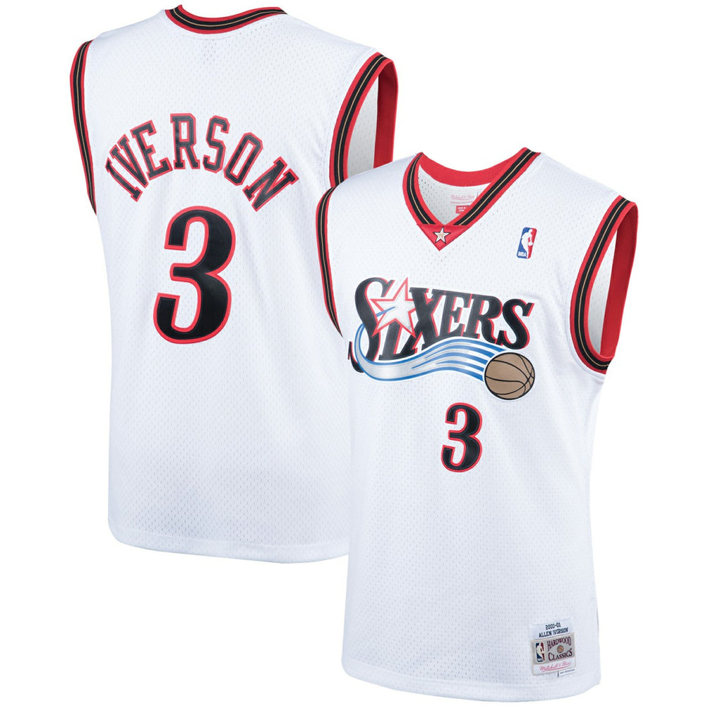 Allen Iverson Philadelphia 76ers Hardwood Classics Swingman Jersey White | Mitchell & Ness US