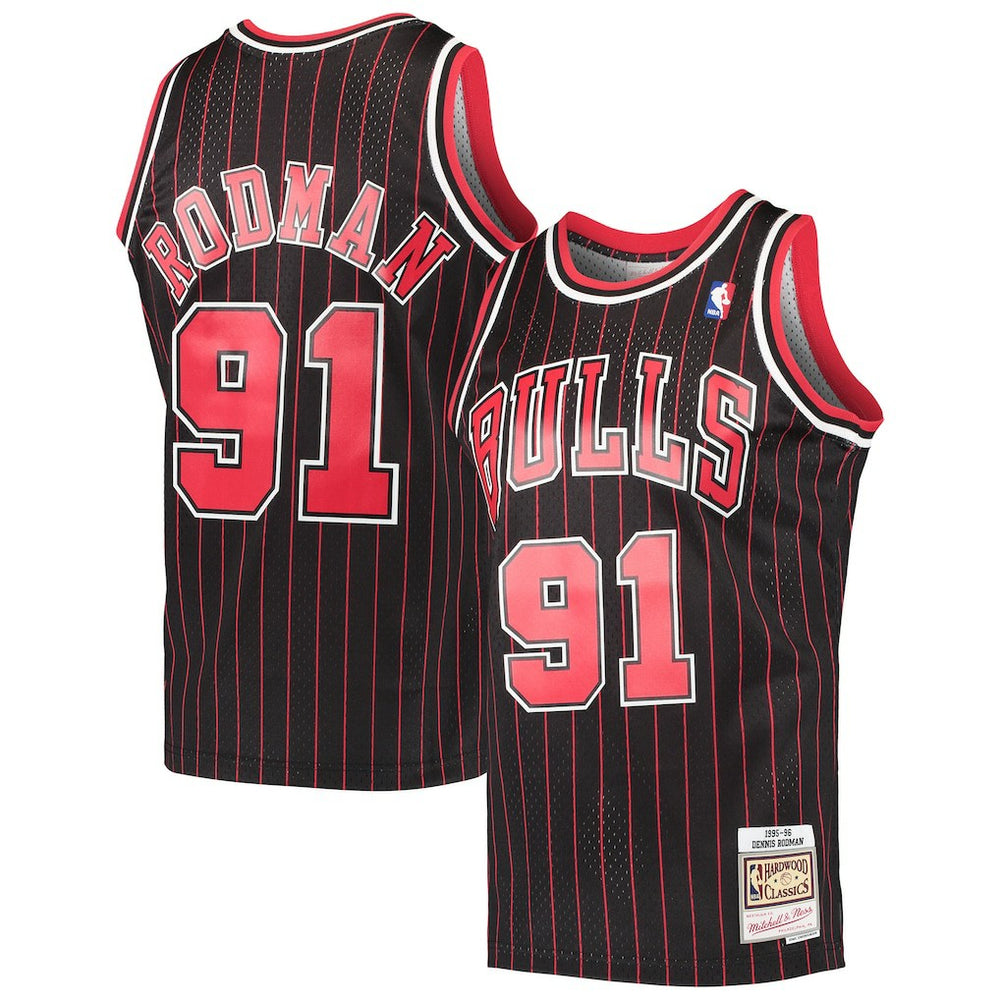Dennis Rodman Chicago Bulls Hardwood Classics Swingman Jersey for sale Black | Mitchell & Ness
