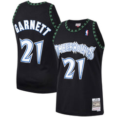 Kevin Garnett Minnesota Timberwolves Hardwood Classics Swingman Jersey Black | Mitchell & Ness