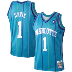 Baron Davis Charlotte Hornets 1999/00 Hardwood Classics Swingman Jersey Teal | Mitchell & Ness online