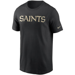 Nike New Orleans Saints Team Wordmark T-Shirt Black