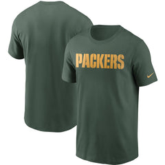 Nike Green Bay Packers Team Wordmark T-Shirt Green