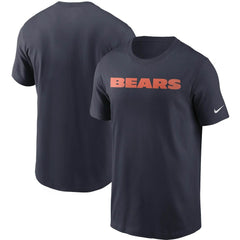 Nike Chicago Bears Team Wordmark T-Shirt Navy