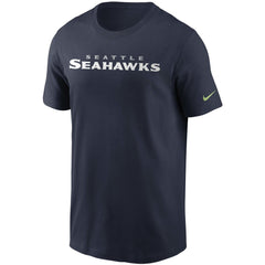 Nike Seattle Seahawks Team Wordmark T-Shirt College Navy