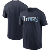 Nike Tennessee Titans Team Wordmark T-Shirt Navy