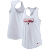 Nike Arizona Cardinals Women's Light Impact Performance Racerback Tank Top White