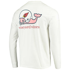 Arizona Cardinals Vineyard Vines Whale Helmet Long Sleeve T-Shirt White