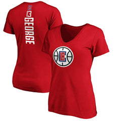 Paul George LA Clippers Women's Playmaker Name & Number V-Neck T-Shirt Red | Fanatics online