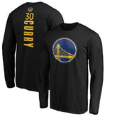 Stephen Curry Golden State Warriors Playmaker Name & Number Long Sleeve T-Shirt Black