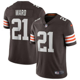 Nike Denzel Ward Cleveland Browns Vapor Limited Jersey Brown