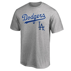 Los Angeles Dodgers Cooperstown Wahconah T-Shirt - Heathered Gray - MLB Lifestyle
