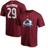 Nathan MacKinnon Colorado Avalanche Fanatics Authentic Stack Player Name & Number T-Shirt - Burgundy - NHL 3706505