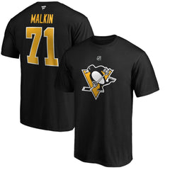 Evgeni Malkin Pittsburgh Penguins Fanatics Authentic Stack Player Name & Number T-Shirt - Black - NHL 3706523
