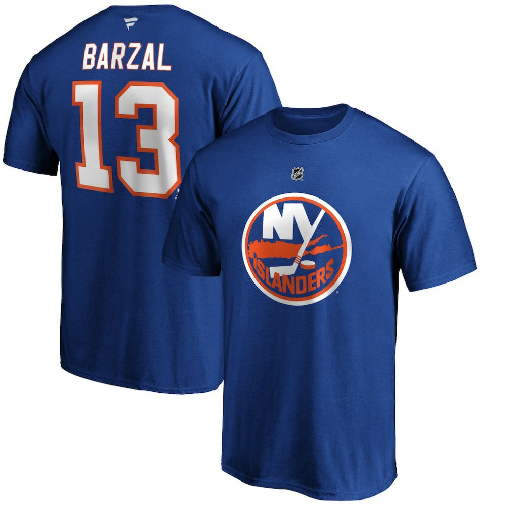 Mathew Barzal New York Islanders Fanatics Authentic Stack Player Name & Number T-Shirt - Royal - NHL 3706538