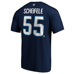 Mark Scheifele Winnipeg Jets Fanatics Authentic Stack Name & Number Team T-Shirt - Navy - NHL 3706561