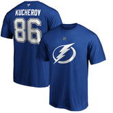 Nikita Kucherov Tampa Bay Lightning Fanatics Authentic Stack Player Name & Number T-Shirt - Blue - NHL 3706569