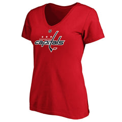 Tom Wilson Washington Capitals Fanatics Women's Authentic Stack Name & Number V-Neck T-Shirt - Red - NHL 3706599