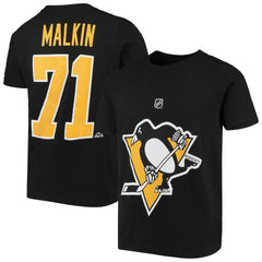 Evgeni Malkin Pittsburgh Penguins Youth Player Name & Number T-Shirt - Black - NHL 3709468