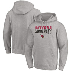 Fanatics Arizona Cardinals Fade Out Fitted Pullover Hoodie Heather Gray