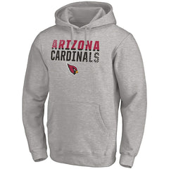 Fanatics Arizona Cardinals Fade Out Fitted Pullover Hoodie Heather Gray