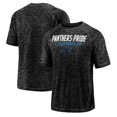 Fanatics Carolina Panthers Nickname Wordmark Raglan Space Dye T-Shirt Black