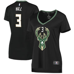 George Hill Milwaukee Bucks Women's Fast Break Replica Player Jersey Statement Edition Black | Fanatics