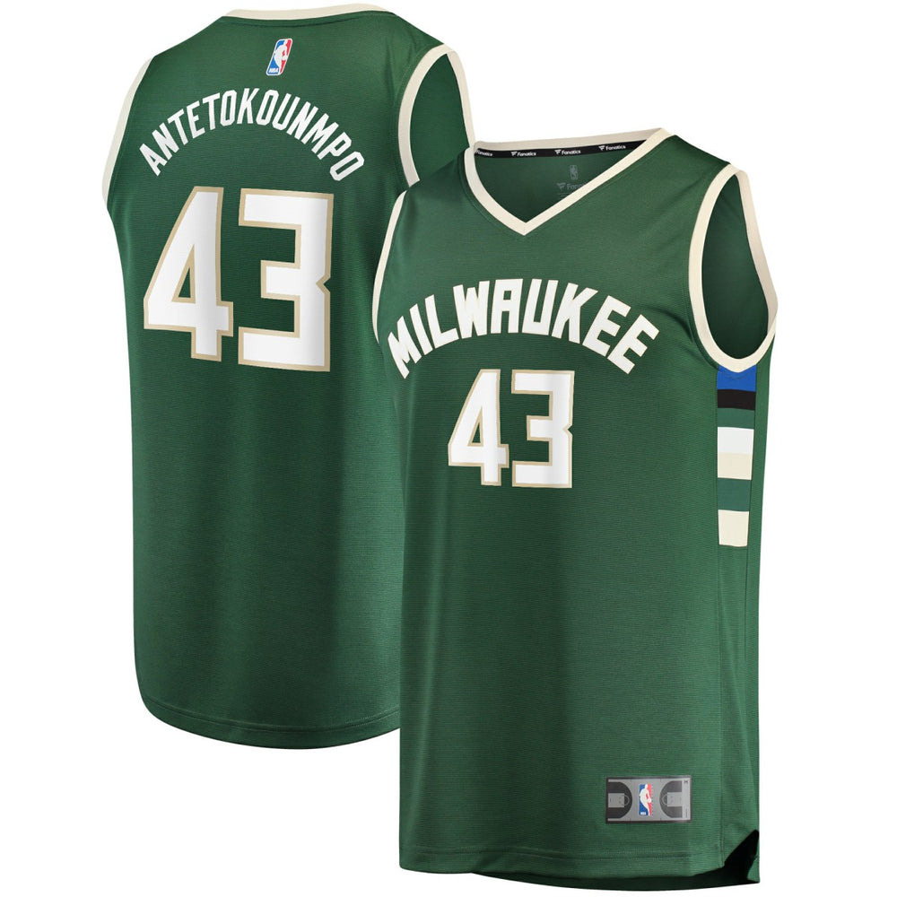 Thanasis Antetokounmpo Milwaukee Bucks Fast Break Replica Player Jersey Icon Edition Hunter Green | Fanatics Lifestyle