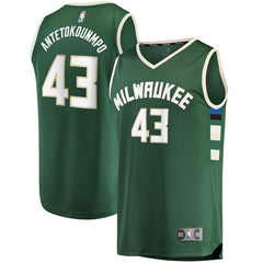 Thanasis Antetokounmpo Milwaukee Bucks Fast Break Replica Player Jersey Icon Edition Hunter Green | Fanatics Lifestyle
