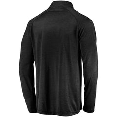 Fanatics Las Vegas Raiders Striated Primary Logo Raglan Quarter-Zip Pullover Jacket Black