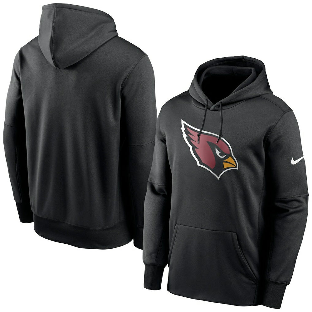 Nike Arizona Cardinals Fan Gear Primary Logo Therma Performance Pullover Hoodie Black
