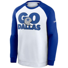 Nike Dallas Cowboys Fan Gear Throwback Go Helmet Sweatshirt White/Royal