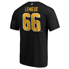 Mario Lemieux Pittsburgh Penguins Fanatics Authentic Stack Retired Player Name & Number T-Shirt - Black - NHL 3749068