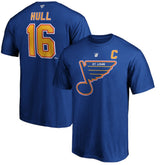 Brett Hull St. Louis Blues Fanatics Authentic Stack Retired Player Name & Number T-Shirt - Blue - NHL 3749075