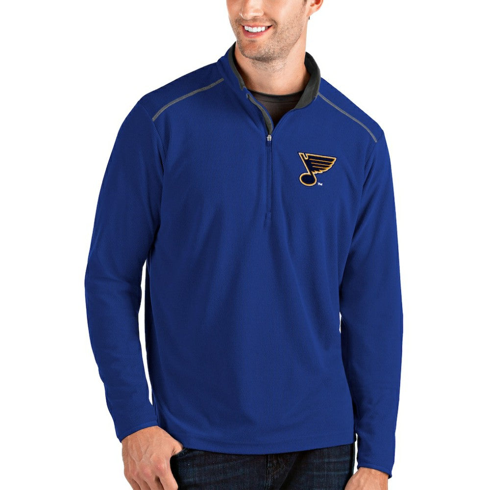 St. Louis Blues Antigua Glacier Quarter-Zip Pullover Jacket - Blue - NHL 3749760