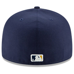 Milwaukee Brewers New Era Alternate Authentic Collection On-Field 59FIFTY Fitted Hat - Navy/Yellow - New Era Online