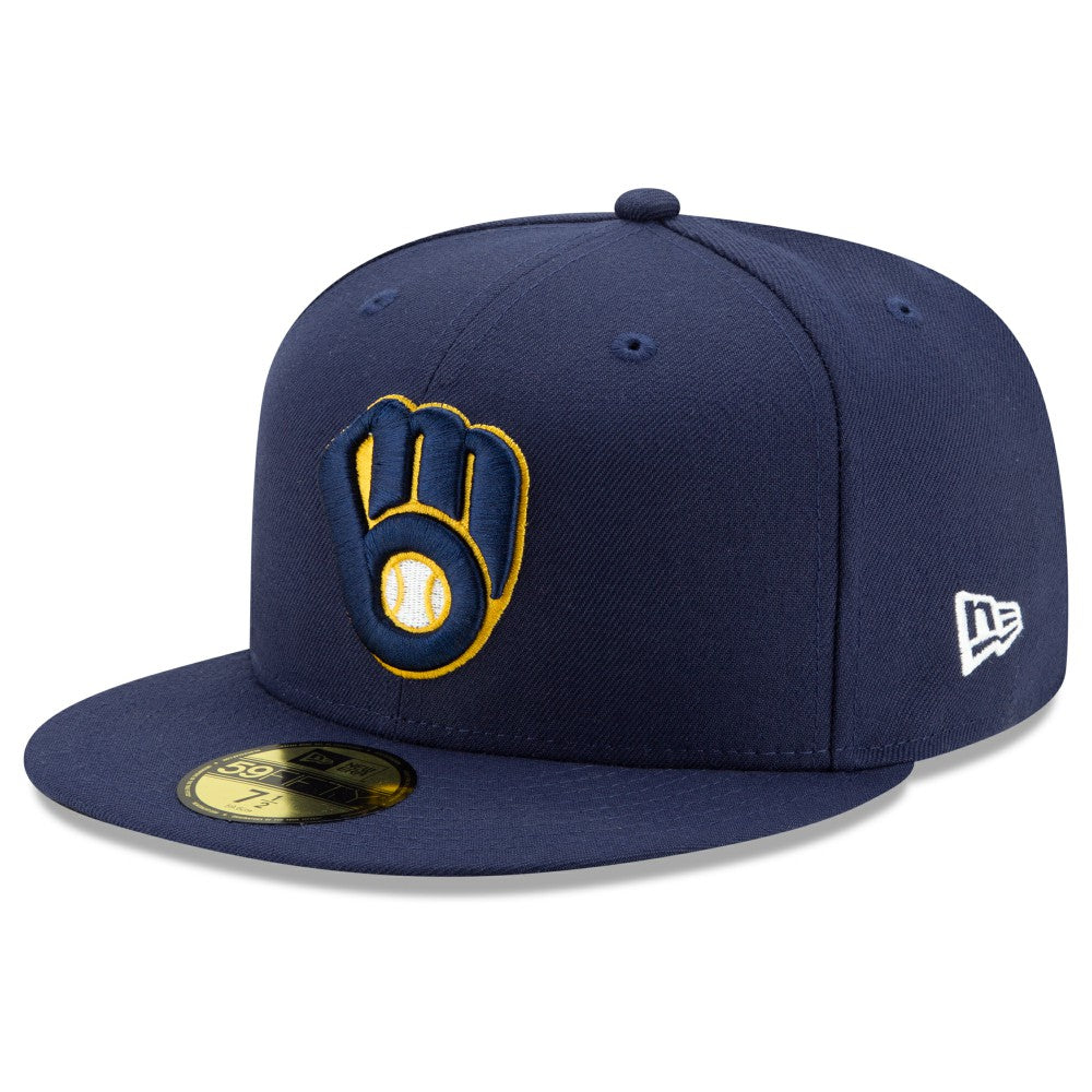 Milwaukee Brewers New Era Home Authentic Collection On-Field 59FIFTY Fitted Hat - Navy - New Era Sale