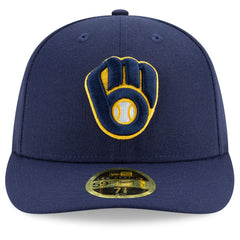 Milwaukee Brewers New Era Authentic Collection On-Field Low Profile 59FIFTY Fitted Hat - Navy - New Era on Sale
